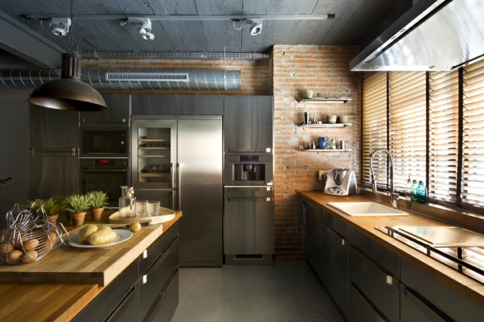 Diseño industrial para cocinas, 75 ideas que no puedes ignorar. Ideas Lámparas Industriales