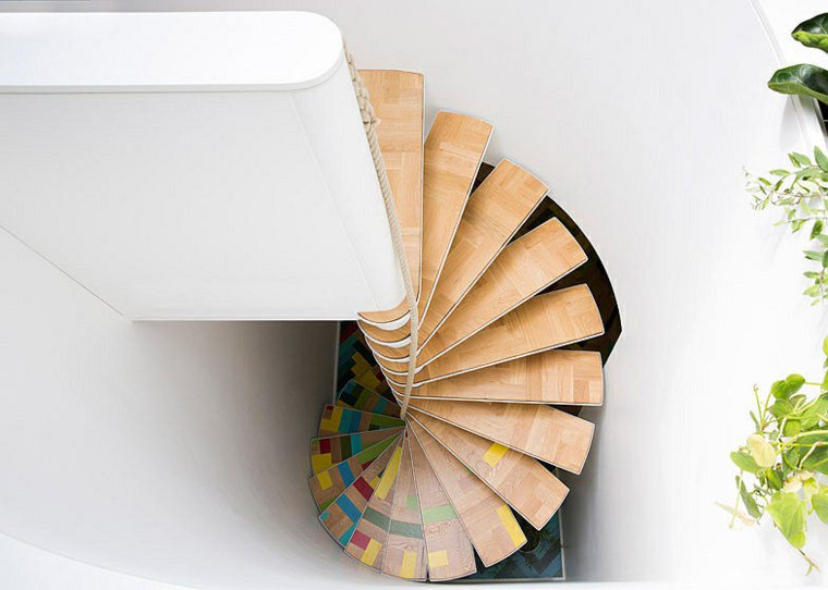 Escaleras de interior 74 diseños coloridos Clasicas creativo Escalera