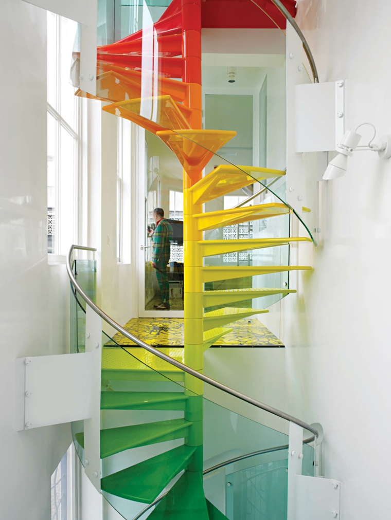 Escaleras de interior 74 diseños coloridos Clasicas creativo Escalera