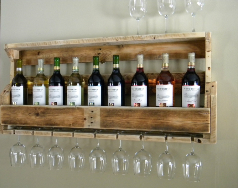 estantería para vinos y copas estantería palet vinos copas