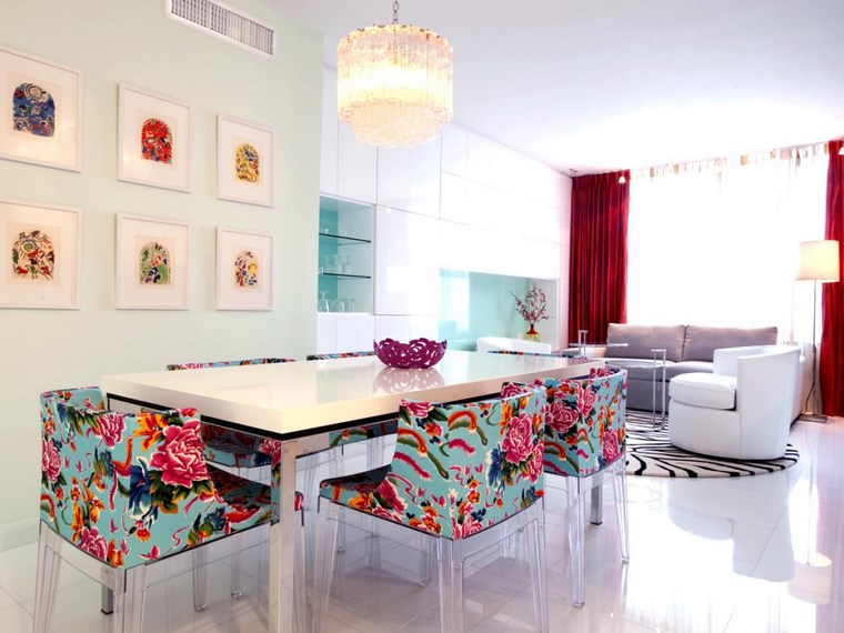 Mezcla de colores vibrantes 60 ideas de comedores vivos