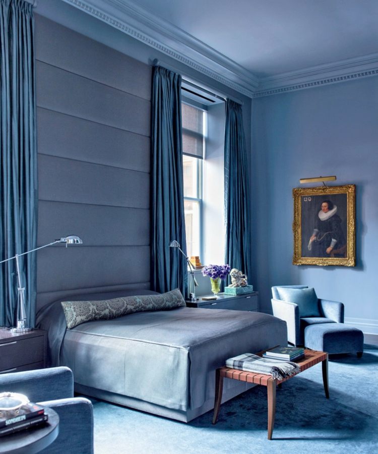 Cortinas para dormitorios veinticuatro diseños de moda Habitaciones azules