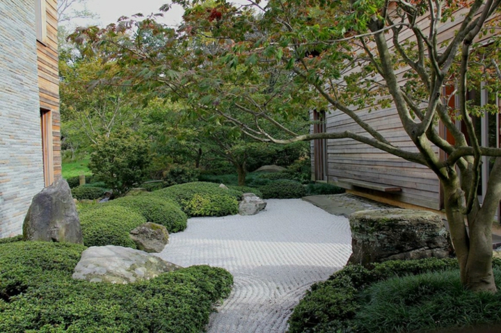 Jardin zen meditacion en ambientes inspiradores