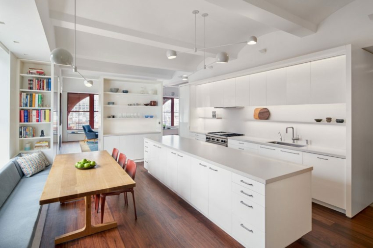 Decoración de cocinas americanas con diseño vistoso