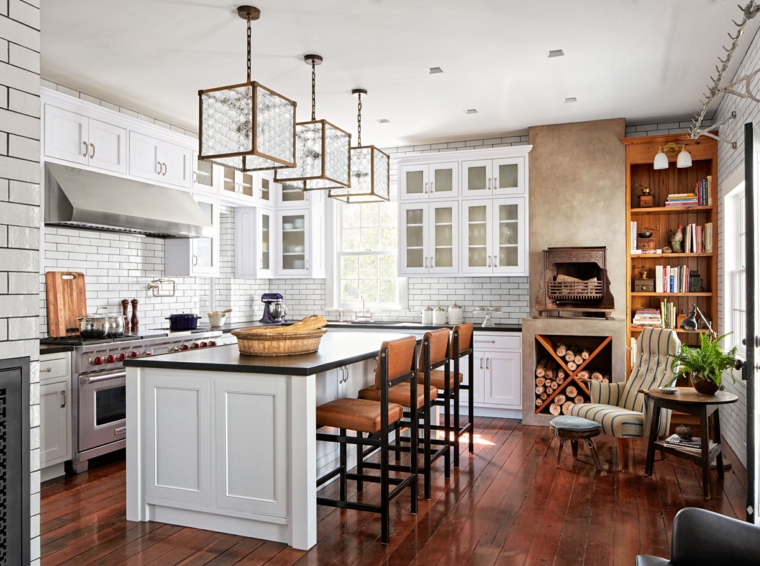 Decoración de cocinas americanas con diseño vistoso Diseño decoración cocina De
