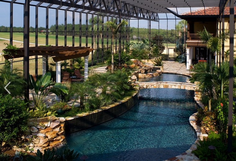 Fotos de piscinas y muebles de jardÃn muy atractivos Diseño Tropical Jardín