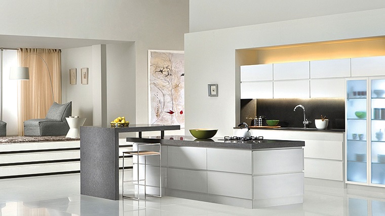 Cocina creativa e inspiradora en blanco Contemporaneas cocina creativo
