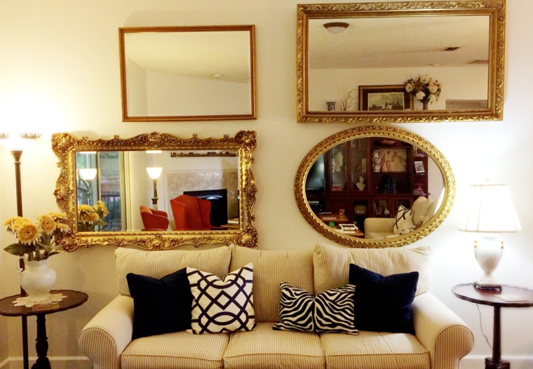 Decorar con espejos 34 ideas alucinantes para interiores Decoracion de sala estilo europeo