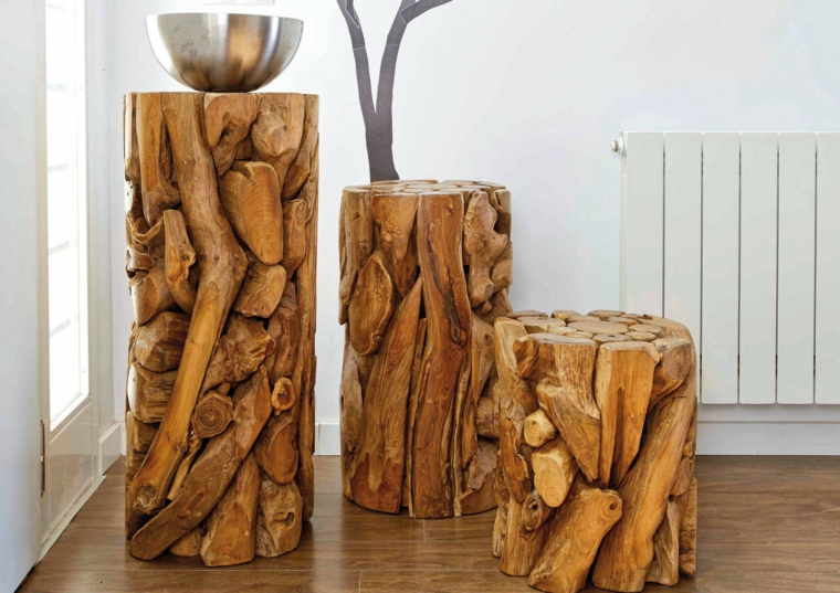 Manualidades con madera ideas de muebles que puede recrear Muebles tronco