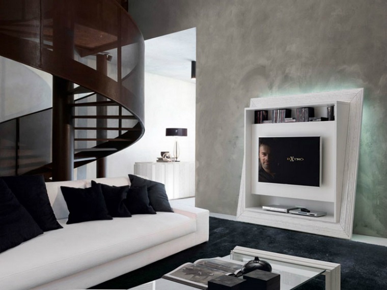 Muebles para tv con diseño moderno a la última Muebles de sala modernos y elegantes para tv