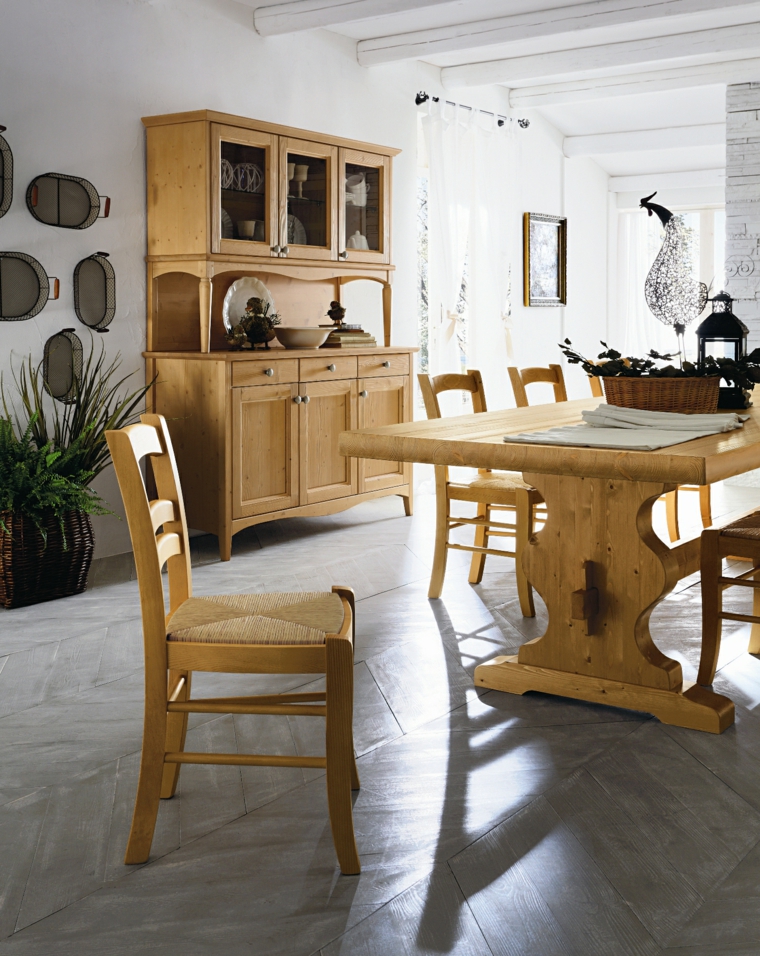 Mesas de madera un acento rústico para el comedor Muebles de comedor rustico antiguo