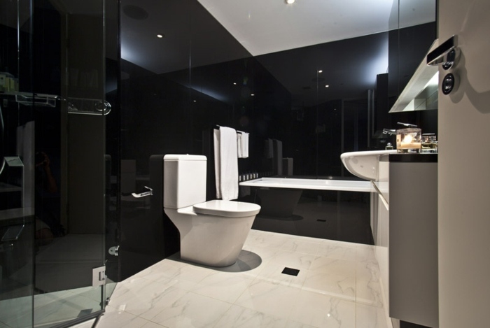 Color negro diseño elegante para baños modernos y ...