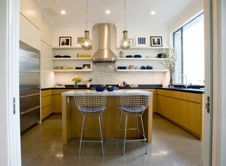 Estanterias cocina - estantes abiertos de estilo moderno