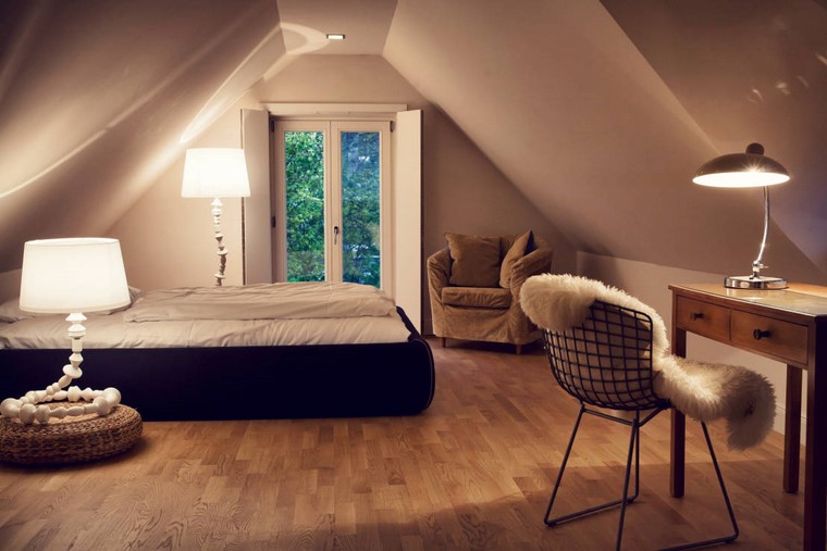 Dormitorio principal con diseño minimalista Diseño Lámparas Minimalistas