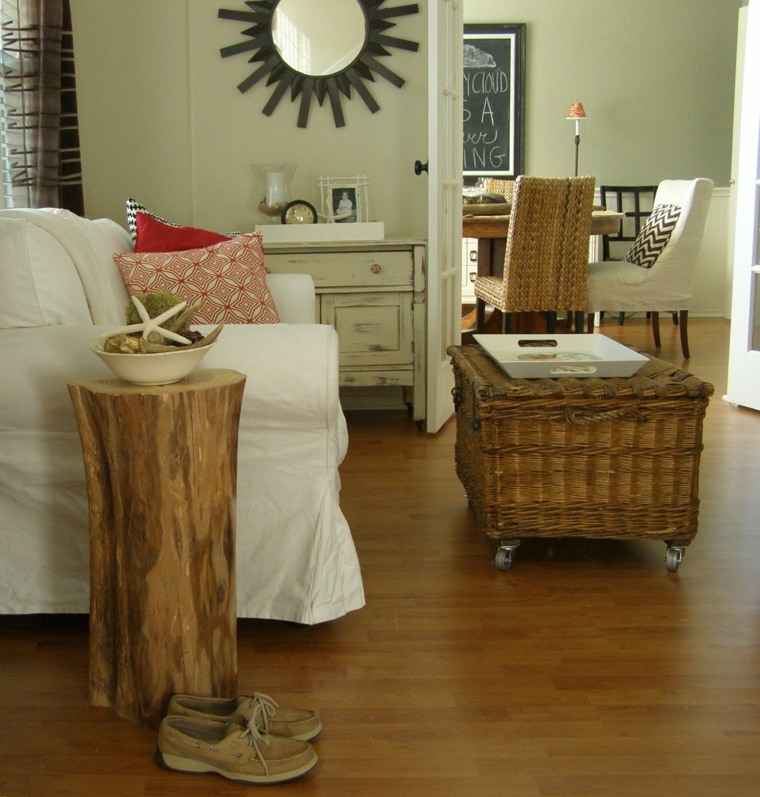 Muebles de madera para un diseño muy natural Muebles tronco