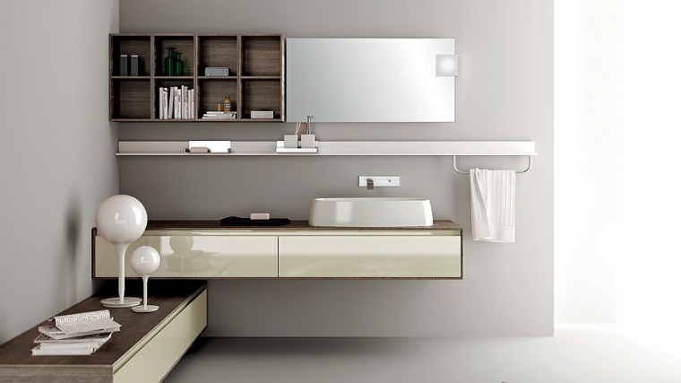 Tocadores y lavabos flotantes para el cuarto de baño Tocador minimalista
