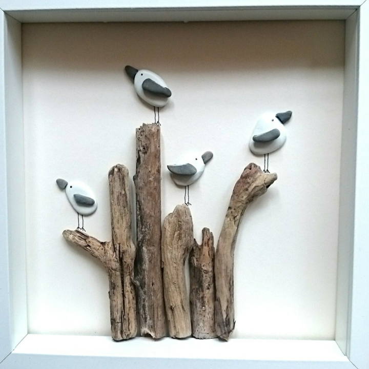 gaviotas ideas con rocas proyectos diy madera ideas color blancos