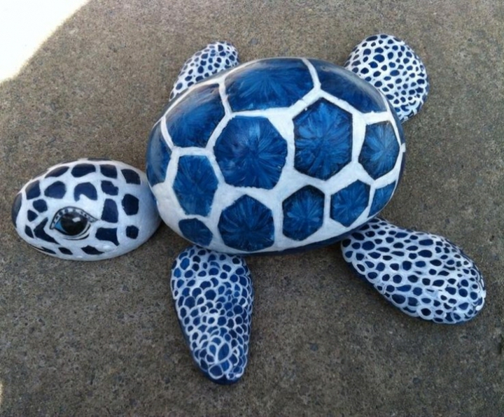 proyectos diy pintando rocas proyectos diy tortuga azules imagenes