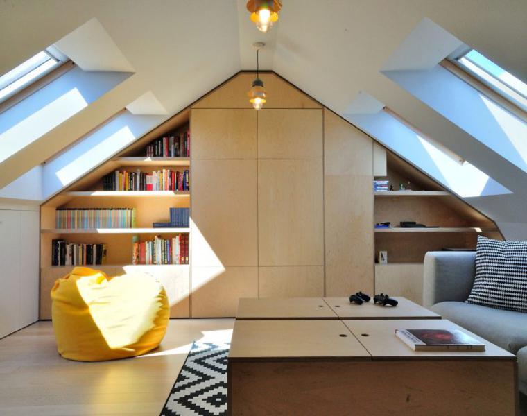 Vivienda elegante con estallidos de color en gdansk, polonia ... Diseño Integrada Sala