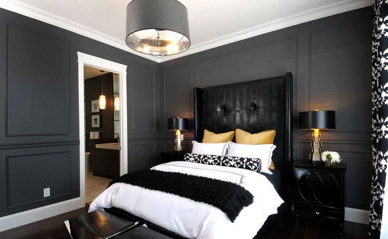 Decorar dormitorio en blanco y negro muy elegante Salones en blanco negro y rojo