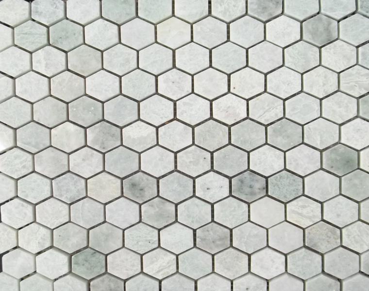 Azulejos baño - el truco está en las formas hexagonales