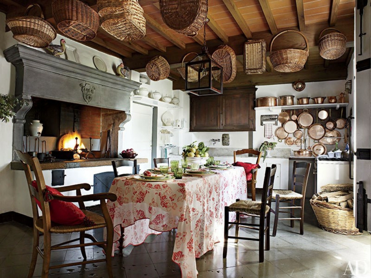 Cocinas rurales, el uso de la madera y la piedra para decorar