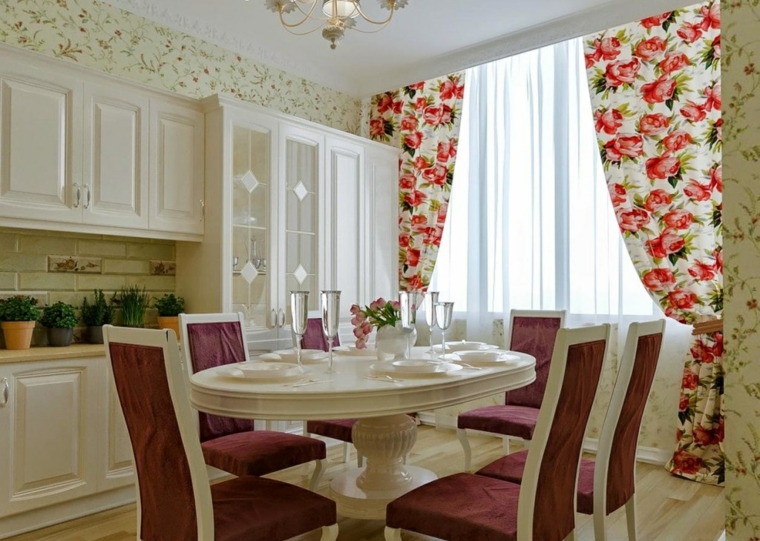 Cortinas de cocina y estores para enriquecer el diseño