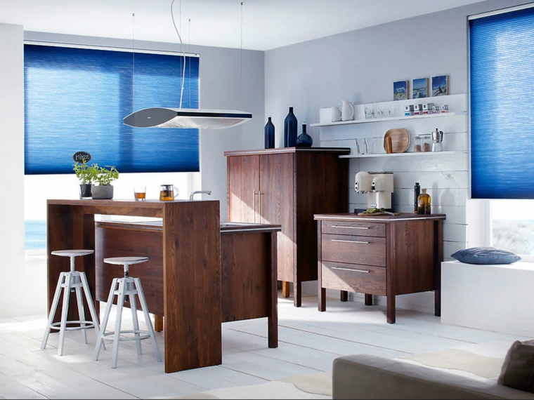 Cortina de cocina ideas de telas y colores originales