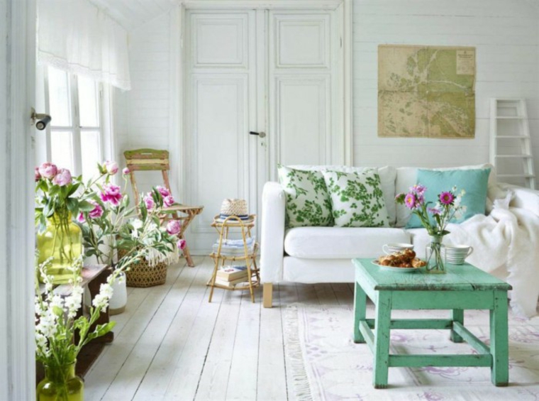 Decoracion vintage chic preciosas ideas para salas de estar