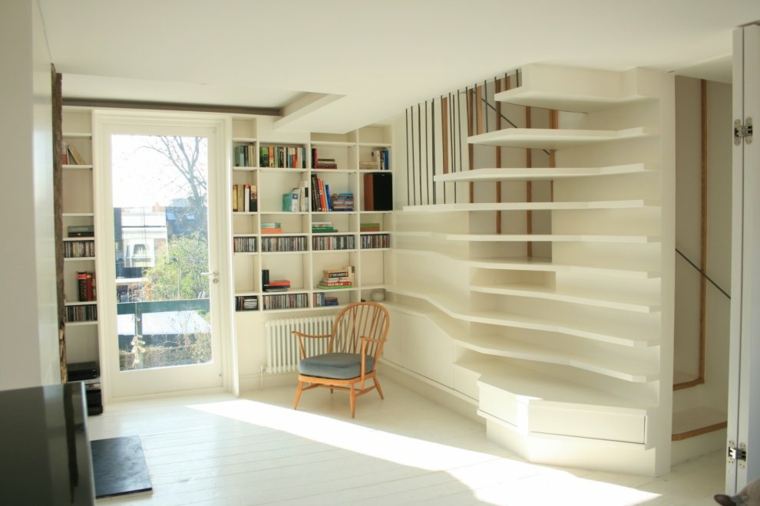 Escaleras de interior e ideas creativas para incorporar librerÃas