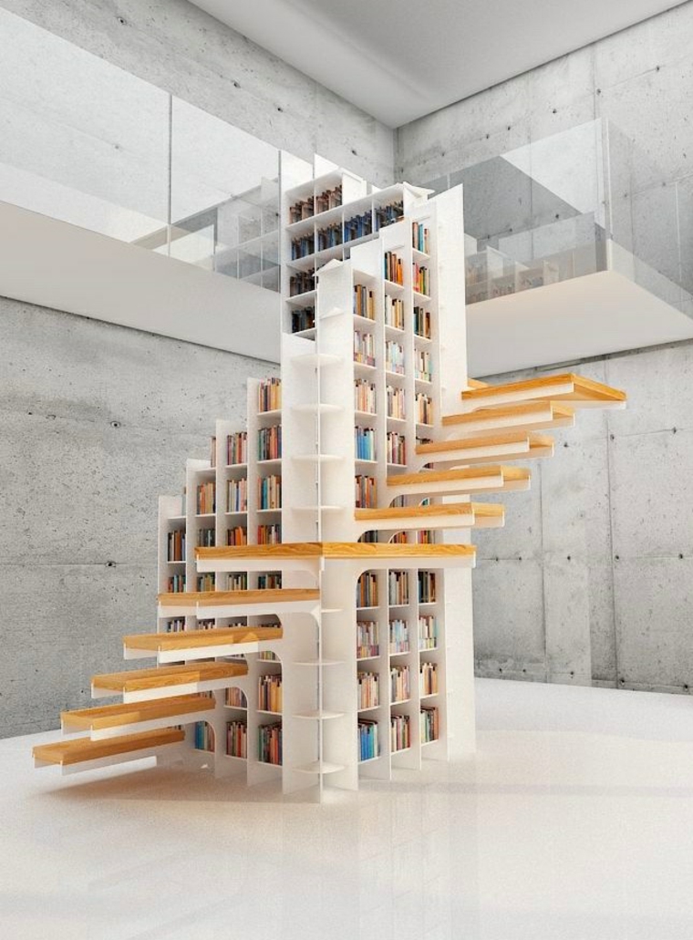 Escaleras de interior e ideas creativas para incorporar librerÃas