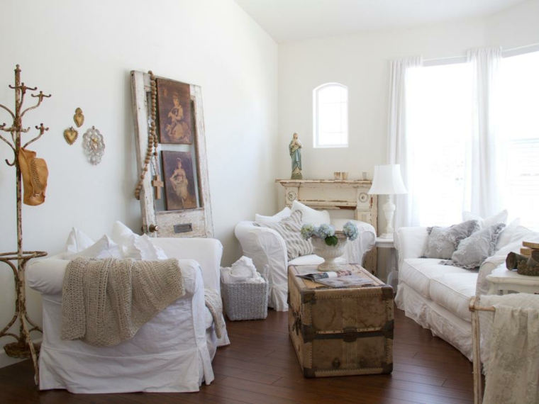 Decoracion vintage chic preciosas ideas para salas de estar