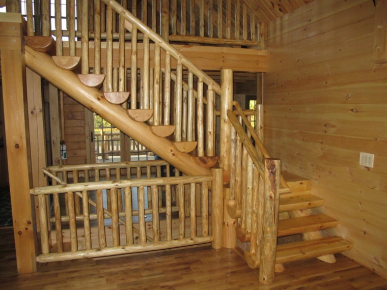 Escaleras rústicas de piedra y madera - 34 diseños fantásticos