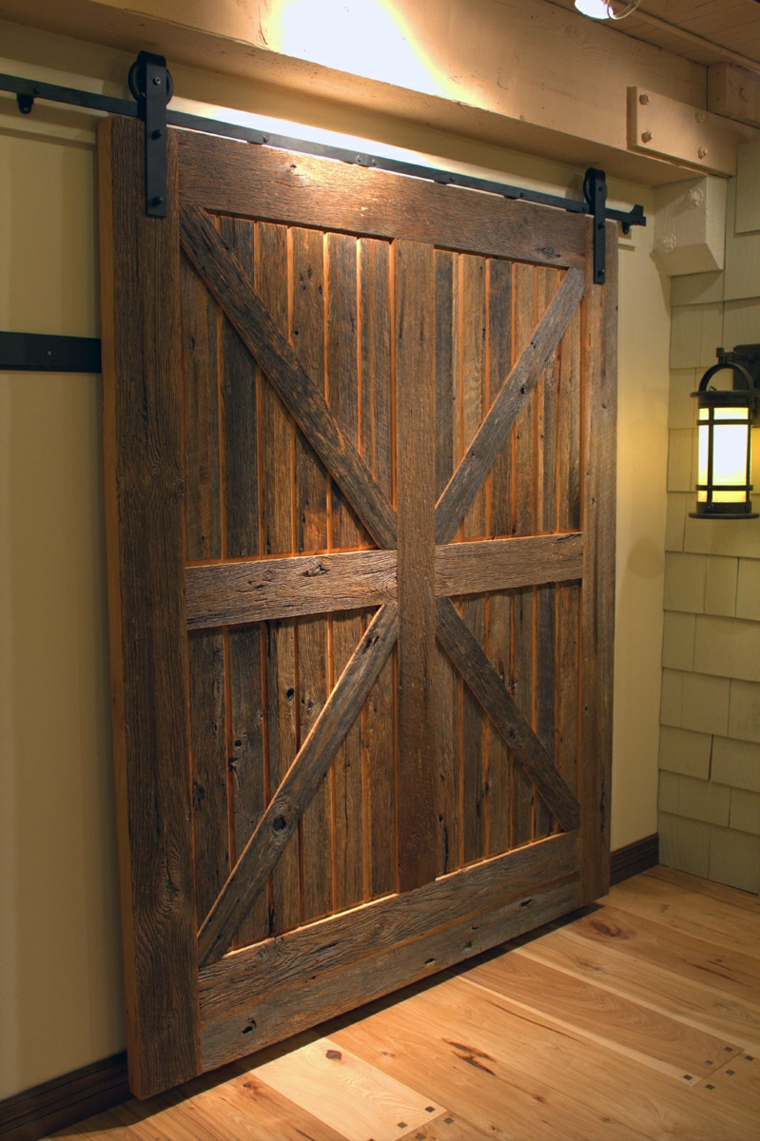 Puertas correderas de madera de estilo granero - 42 ideas