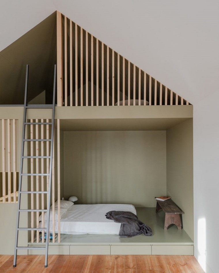 dos espacios para dormir nuevo estilo diseno apartamento pequeno diseno cama ideas