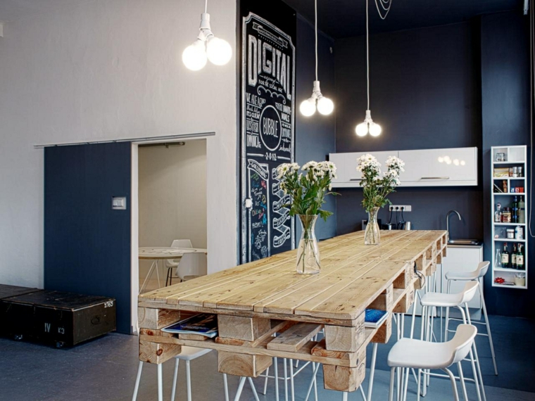 muebles de palet ideas comedores ideas basicas mesas-modernas