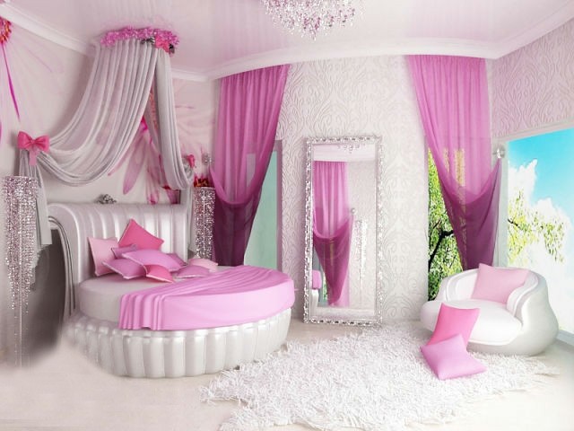 habitaciones juveniles amplio lujoso moderno rosa