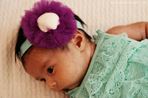 bonita diadema de bebé morada bonita diadema bebe morada concha