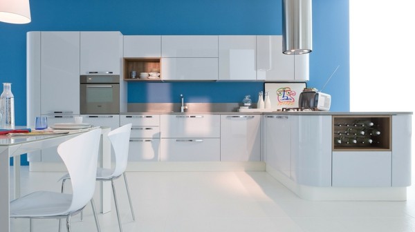 cocina decoracion azul blanco
