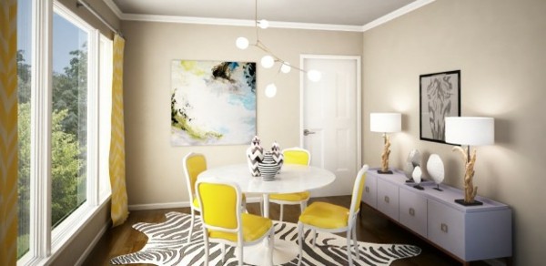 comedor bonito muebles amarillos