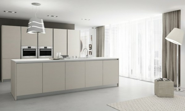 decoración minimalista cocina blanca