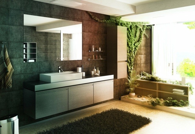 decoracio de interiores baño naturaleza ideas bonitas