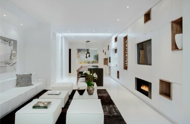 decoración de interiores largo blanco tranquiliza moderno