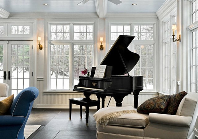 decoración terraza acristalada piano royal