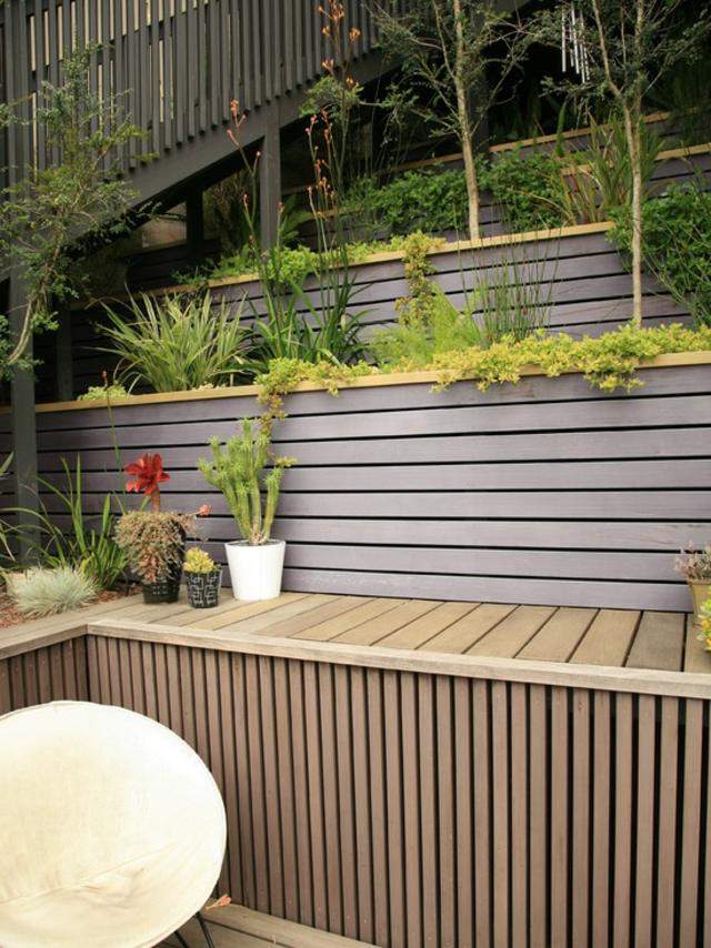 diseño de jardines madera macetasterrazas