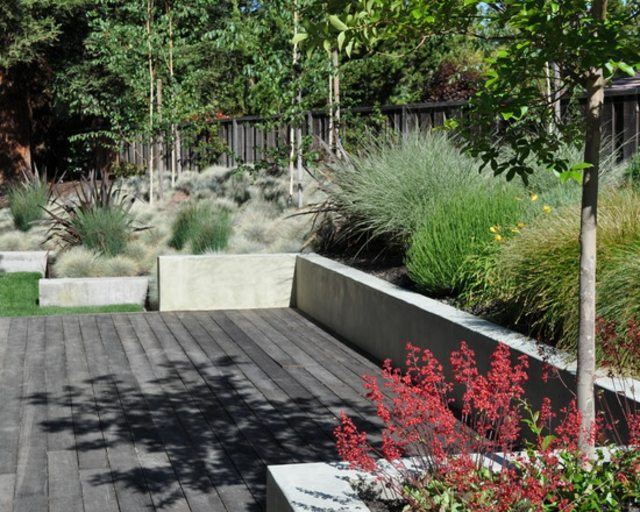 diseño de jardines moderno patio terraza