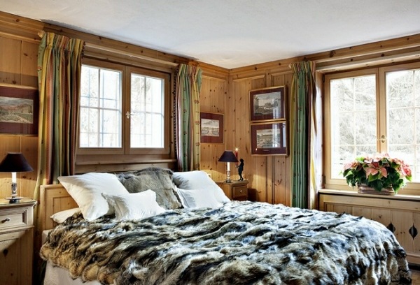 dormitorio luminoso piel cama madera