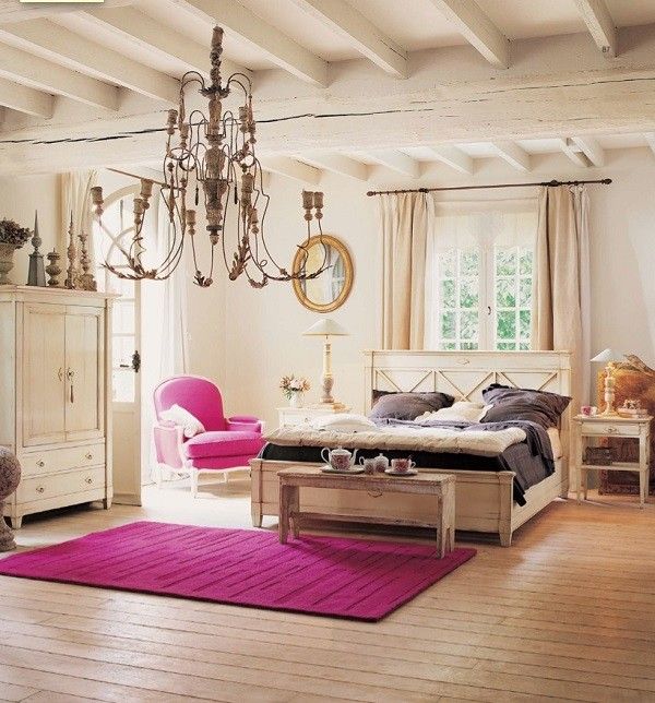 dormitorio rosa adolescente sillón retro