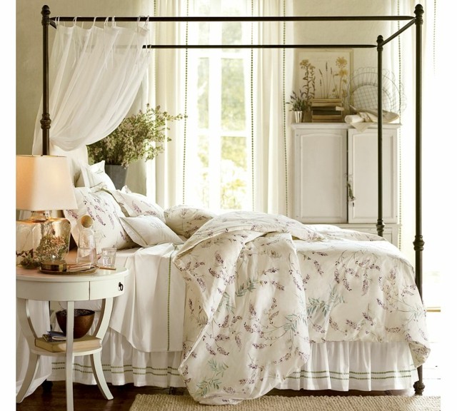 dormitorios matrimonio buenas ideas cama dosel blanco