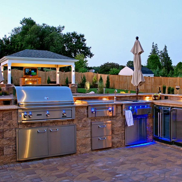 entretenimiento cocina exterior jardin diseño